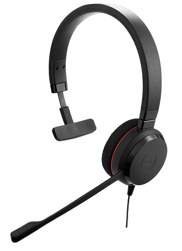 Гарнитура проводная Jabra Evolve 20 UC Mono 4993-829-209 USB, один динамик