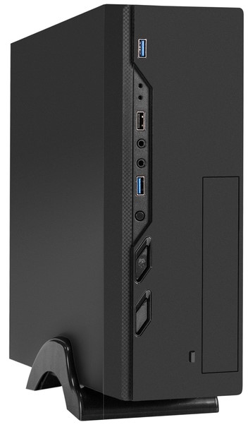 Корпус mATX Exegate MI-208U2 EX296292RUS черный, без БП, 2*USB 3.2, USB 2.0, audio