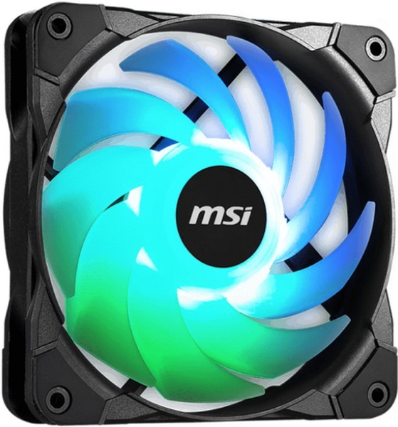 Вентилятор для корпуса MSI MAG MAX F12A-3 OE3-7G09F02-W57 120x120x25mm, 600-1500rpm, 8-40.1CFM, 20-28dBA, 4-pin PWM/3-pin ARGB (3-pack)