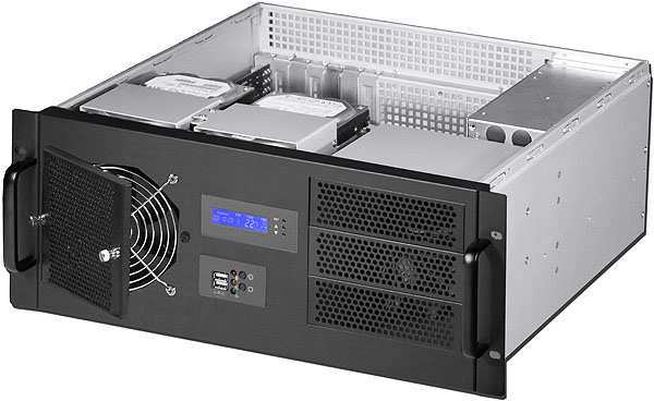 Корпус серверный 4U Procase GM438-B-0 8 (HDD). Глубина - 380мм. МП 12x9.6 ATX .560 * 530 * 265