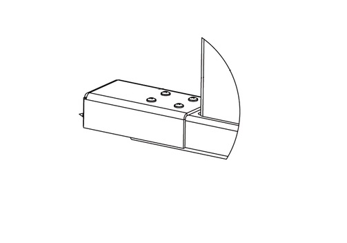 Накладка PERCo PERCo-RF01 0-07 нижняя для стыковки дополнительной секции ограждения PERCo-MB-15D с секцией PERCo-MB-15/калиткой PERCo-WHD-15 или со ст