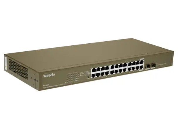 Коммутатор неуправляемый Tenda TEG1024F 24-Port Gigabit с 2 SFP