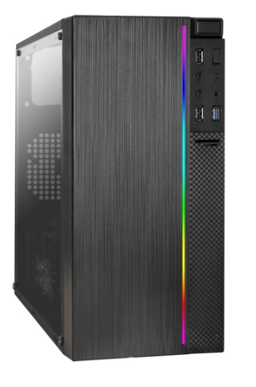 Корпус mATX Exegate mEVO-9301-NPX400 EX297471RUS black, БП 400NPX, 2*USB, USB 3.0, audio