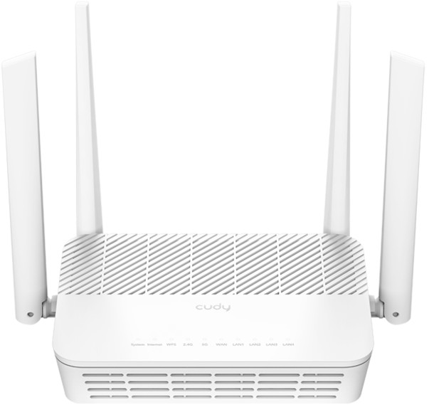 Роутер Cudy WR3000H AX3000 2.5G Dual Band Wi-Fi 6 Mesh, Chipset MT7981BA+MT7976CN+MT7531AE+RTL8221B, 802.11ax/ac/a/b/g/n, 2402Mbps at 5GHz + 574Mbps a