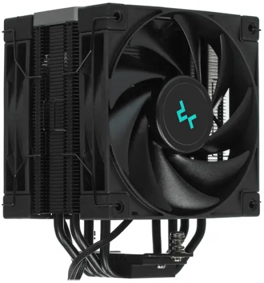 Кулер Deepcool AK400 ZERO DARK PLUS LGA1700/1200/115X/AM5/AM4 (TDP 260W, PWM, DUAL Fan 120mm, 4 тепл. трубки, черный) RET