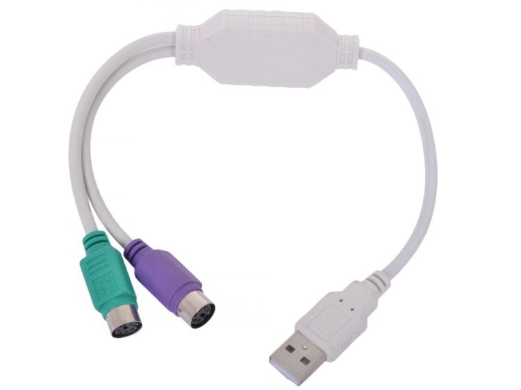 Переходники Адаптер Cablexpert 2xPS/2 /AM UAPS12 USB=>PS2