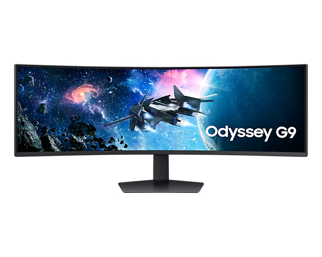  Монитор 49 Samsung Odyssey OLED G9 S49CG954EIXCI черный VA LED 32:9 HDMI M/M матовая HAS Piv 450cd 178гр/178гр 5120x1440 240Hz FreeSync Premium Pro D