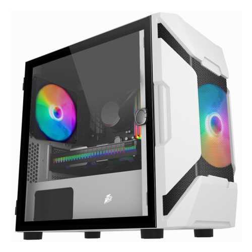 Корпуса 1STPLAYER Корпус mATX 1STPLAYER D3-A белый, без БП, с окном, USB 3.0, 2*USB 2.0, audio