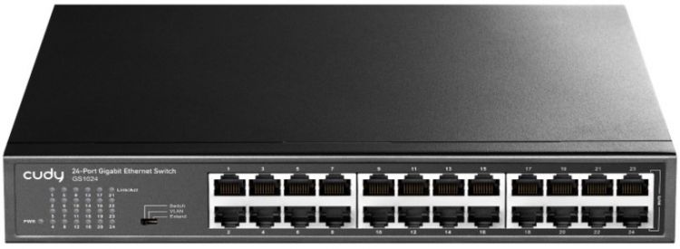 Коммутатор неуправляемый Cudy GS1024 24-Port Gigabit Switch, 24 Gigabit RJ45 Ports, IGMP Snooping, Loop Detection/Prevention, 802.1p/DSCP QoS, Switch/