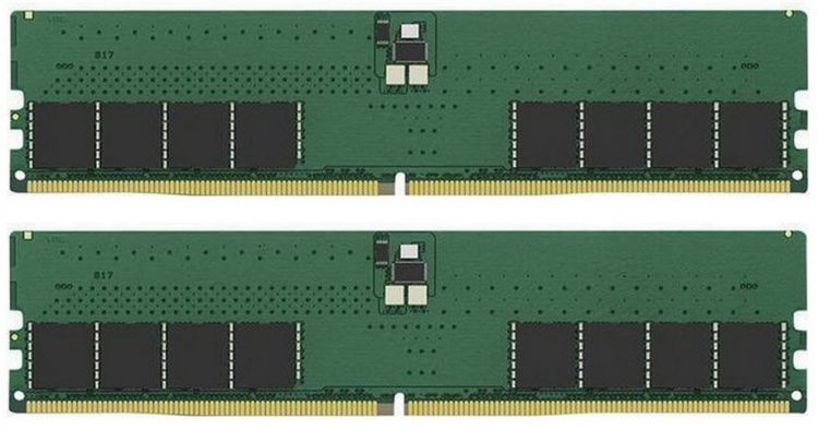 Модуль памяти DDR5 64GB (2*32GB) Kingston KVR52U42BD8K2-64 5200MHz CL42 2RX8 1.1V 16Gbit RTL