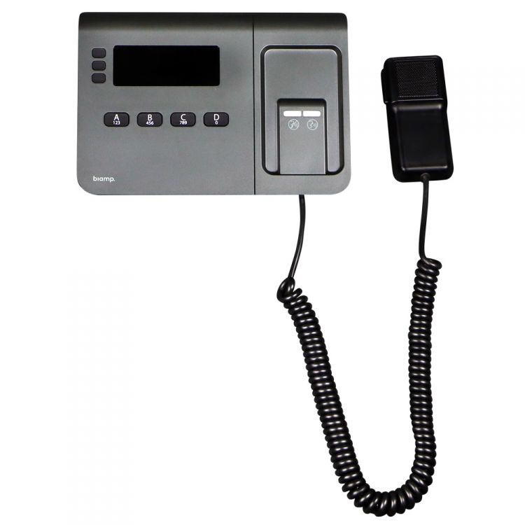 Вызывная станция BIAMP NPX H1040 912.1840.900/911.1840.900 4х-кнопочная, с ручным (проводным) микрофоном, настольное или настенное крепление