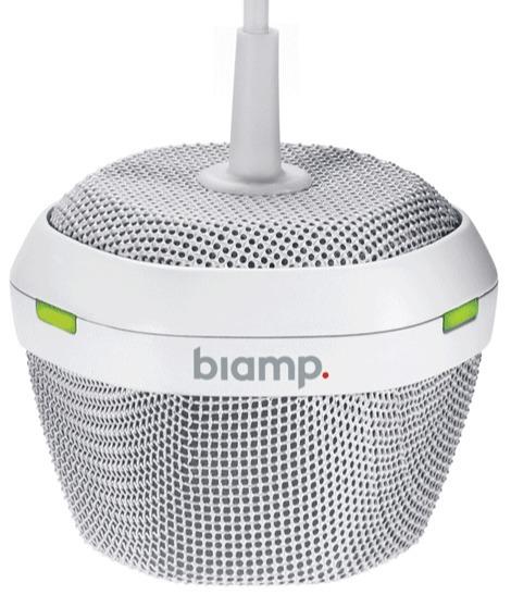 Микрофон BIAMP Parle/TesiraTCM-1(White) 912.0485.900/911.0485.900 подвесной, технология Beamtracking(AVB); 3 зоны по 120°; LED mute индикаторы; PoE.Ма