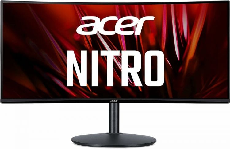 Монитор 34 Acer Nitro XZ342CUS3bmiipphx UM.CX2EE.301 black, 3440x1440, 1/3ms, 400cd, 180Hz, 21:9, ZeroFrame, Curved 1500R, HDR, 2*HDMI, 2*DP, Audio o