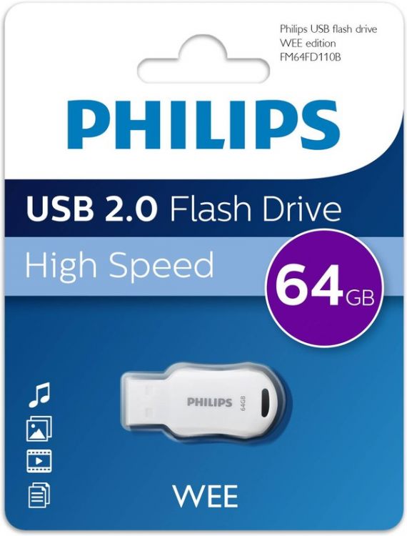 Накопитель USB 2.0 64GB Philips FM64FD110B/97 WEE