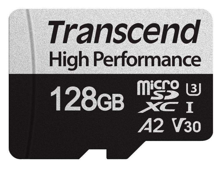   Xcom-Shop Карта памяти 128GB Transcend TS128GUSD330S High Performance, microSDXC UHS-I U3, V30, A2 [R/W - 100/85 MB/s] с адаптером