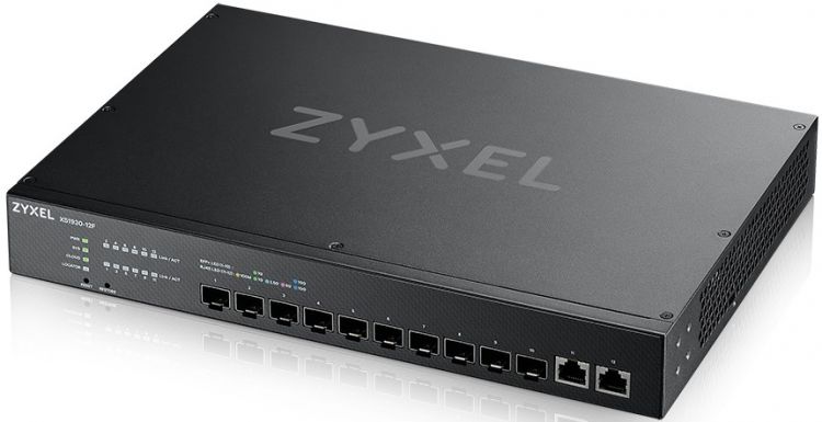 Коммутатор управляемый ZYXEL Smart L2+ XS1930-12F-ZZ0101F Smart L2+, NebulaFlex, rack 19, 10xSFP+, 2*RJ-45: 1/2,5/5/10G, автономное/облачное управлен