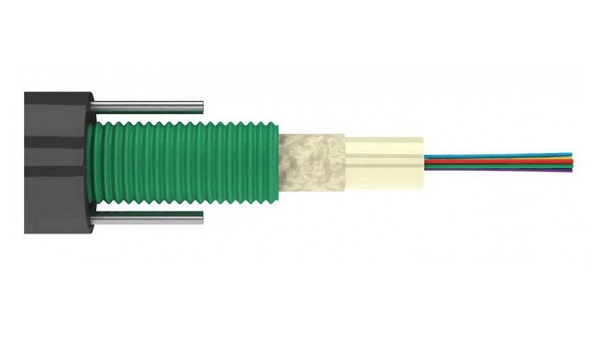 Кабель волоконно-оптический 50/125, 8 волокон Lanmaster LAN-OFC-GYXTW08M32 бронированный гофр.стал.лентой, GYXTW, 2,7кН, PE, внешний,OM3