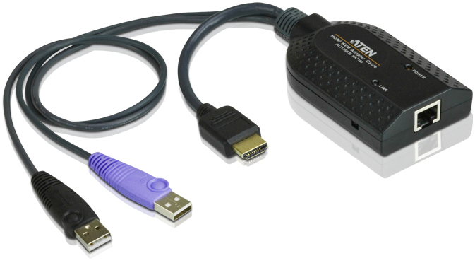 Адаптер KVM Aten KA7168-AX KVM HDMI USB, 50 метр., 1xUTP Cat5e, для подкл.комп.к перекл.KH15xxA/KH15xxAi/KL15xxAi/KH25xxA/KN21xxx/41xxx/11xxv/KMxx32,