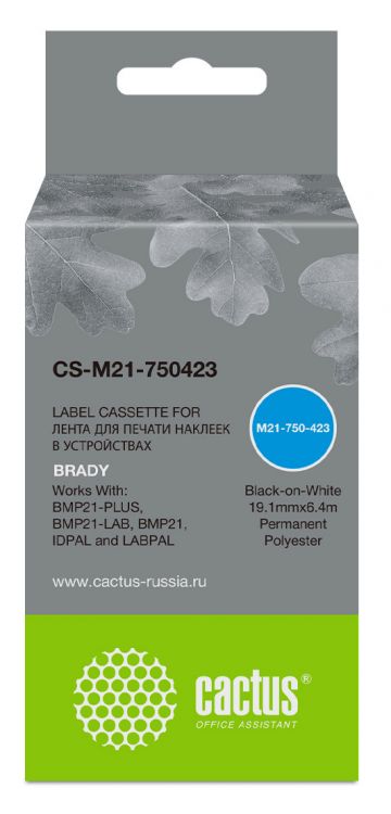 Картридж Cactus CS-M21-750423 черный для Brady BMP21-PLUS, BMP21-LAB