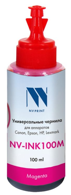 Чернила NVP NV-INK100M универсальные Magenta на водной основе для аппаратов Сanon, Epson, НР,Lexmark (100ml)