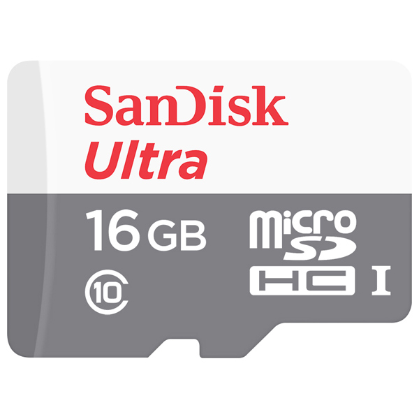 Карта памяти MicroSDHC 16GB SanDisk SDSQUNS-016G-GN3MN Ultra Android 80MB/s Class 10