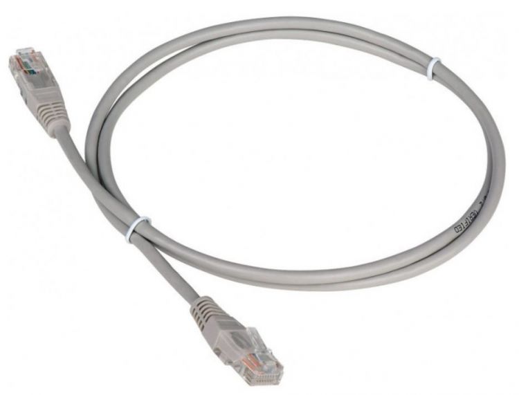 Кабель патч-корд U/UTP 6 кат. 10м TWT TWT-45-45-10/6-GY RJ45 - RJ45, 4 пары, серый