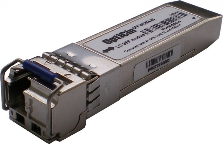 Модуль SFP Optiset SFP-BiDi-DDM4.80 WDM, 1.25Gbps, DDM, TX/RX=1490/1550nm, 80km, LC