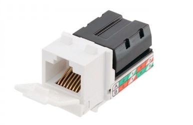  Модуль NIKOMAX NMC-KJUD2-WT вставка, типа KeyStone, Кат.5e, RJ45/8P8C, 110/KRONE, T568A/B, неэкранированный, белый