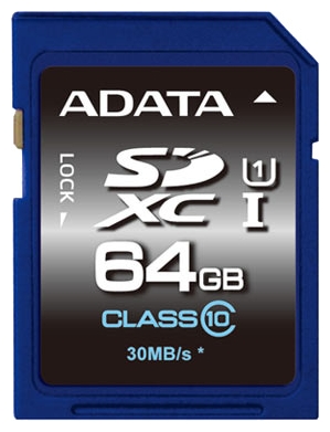 Карта памяти 64GB ADATA ASDX64GUICL10-R Premier SDXC Class 10 UHS-I