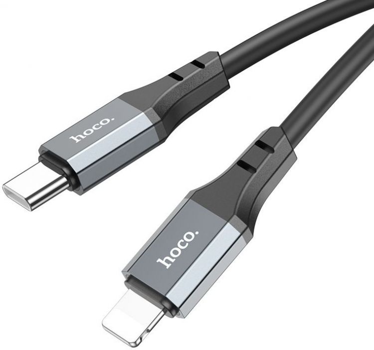 Кабель интерфейсный Hoco X92 HONEST PD USB Type-C (m)-Lightning (m) 3м черный коробка (2002076)