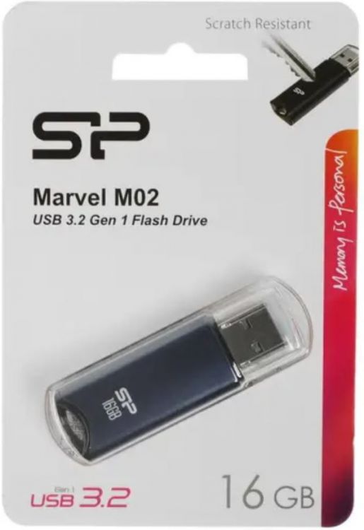  Накопитель USB 3.0 Silicon Power M02 16GB Marvel USB3.0 синий