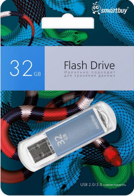 Накопитель USB 2.0 32GB SmartBuy SB32GBVCBSN Blue Snake Edition