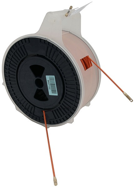 Для прокладки кабеля Устройство Cabeus Pull-C-50m для протяжки кабеля мини УЗК в пластмассовой коробке, 50м (диаметр прутка с оболочкой 3,5 мм)