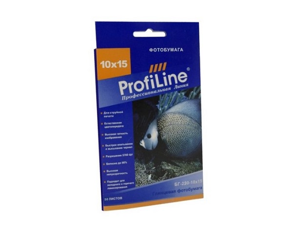 Фотобумага ProfiLine PL_GP_230_10x15_50 глянцевая 230 г/м2, 10x15, 50 л, 5760 dpi (Mi)