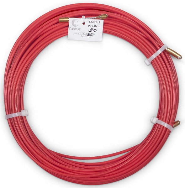 Для прокладки кабеля  Xcom-Shop Устройство Cabeus Pull-B-6-30m для протяжки кабеля в стояках и трубах межэтажных конструкций мини УЗК в бухте, 30м (диаметр стеклопрутка 6 мм)