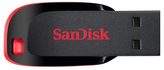 Накопитель USB 2.0 16GB SanDisk Cruzer Blade SDCZ50-016G-B35 черный/красный