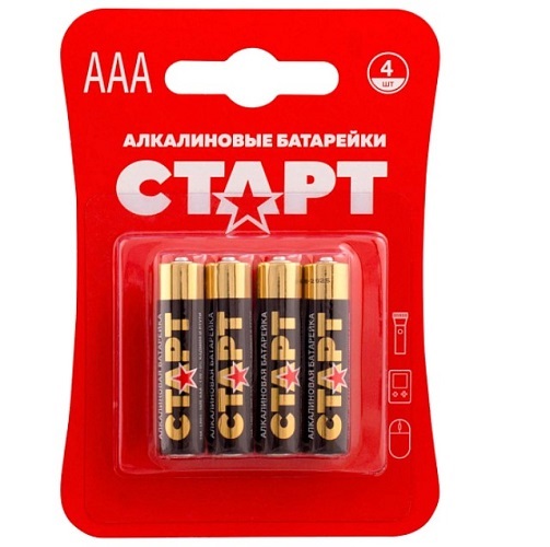 Батарейка Старт LR03-BL4 N 1.5 В, ААА, LR03, 4 шт. на блистере