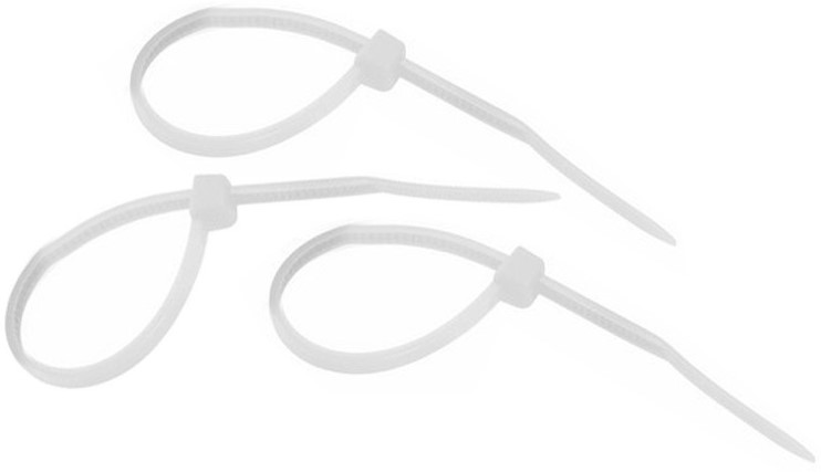 Хомут Rexant 07-0120 стяжка кабельная нейлоновая 120 x2,5 мм, белая, упаковка 100 шт.