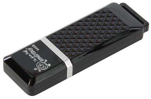 Накопитель USB 2.0 SmartBuy SB64GBQZ-K Quartz черный