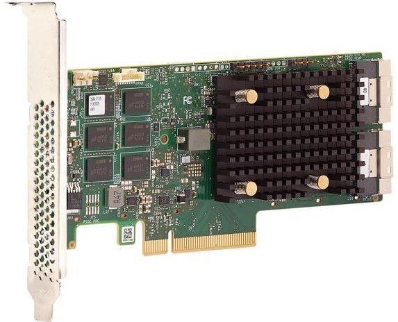 Контроллер SAS Broadcom/LSI 9560-16I (05-50077-00) 05-50077-00 MegaRAID PCIe 4.0 x8 LP, SAS/SATA/NVMe, RAID 0,1,5,6,10,50,60, 16port(2 * int SFF8654),