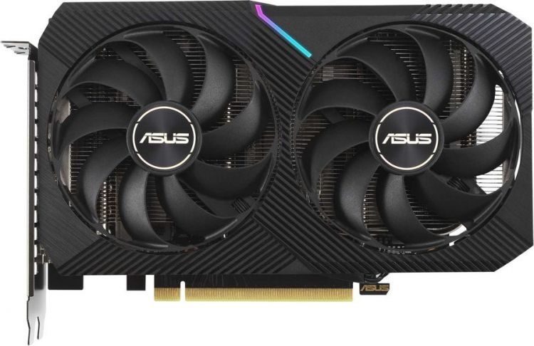 Видеокарта PCI-E ASUS GeForce RTX 3060 DUAL OC (DUAL-RTX3060-O12G-V2) 192bit, 8nm, 1867/12000MHz, HDMI, 3*DP, ret