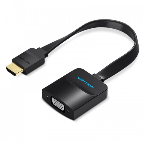 Переходник Vention ACKBB HDMI > VGA + аудио, гибкий, плоский