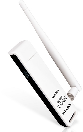 Сетевая карта TP-LINK TL-WN722N Wi-Fi 150Mbps 802.11g/n, USB 2.0, внешняя антенна