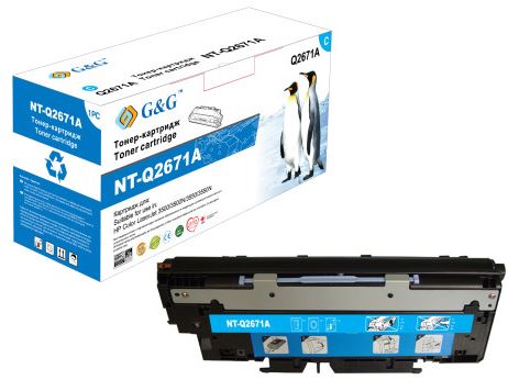 Тонер-картридж голубой G&G NT-Q2671A для HP Color LaserJet 3500/3500N/3550/3550N/3700/3700DN