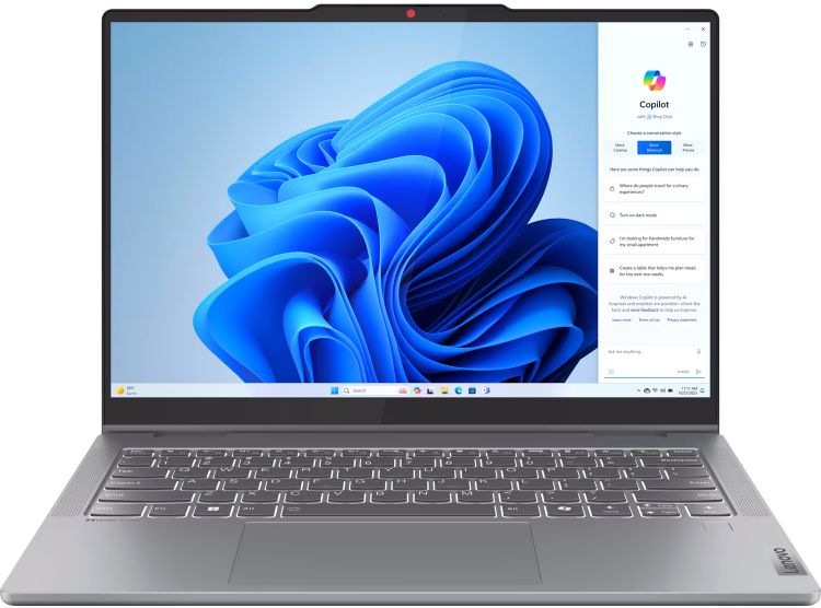 Ноутбук Lenovo IdeaPad 5 2-in-1 14AHP9 83DR005RRK Ryzen 5 8645HS/16GB/512GB SSD/Radeon graphics/14 WUXGA IPS/WiFi/BT/cam/noOS/grey