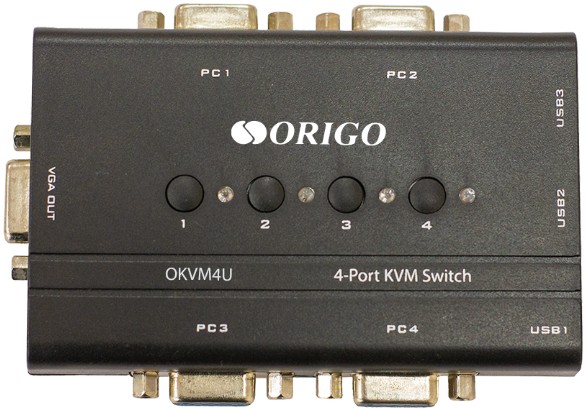   Xcom-Shop Переключатель KVM ORIGO OKVM4U/A1A 4-портовый с портами VGA и USB