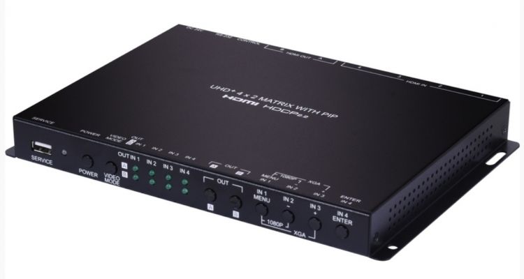 Коммутатор матричный Cypress CPLUS-V4H2HPIP бесподрывный, 4х2, мультивьювер сигналов HDMI 4096x2160/60
