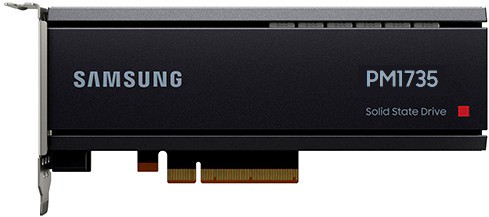 Накопитель SSD HH/HL PCIe Card Samsung MZPLJ1T6HBJR-00007 PM1735 1.6TB PCIe Gen4 x8 NVMe 7000/2400MB/s IOPS 1000K/200K MTBF 2M