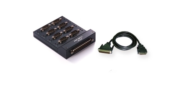 Коробка MOXA OPT8-M9+ 8-port DB9 male RS-232 Conneсtion Box, PCI Express