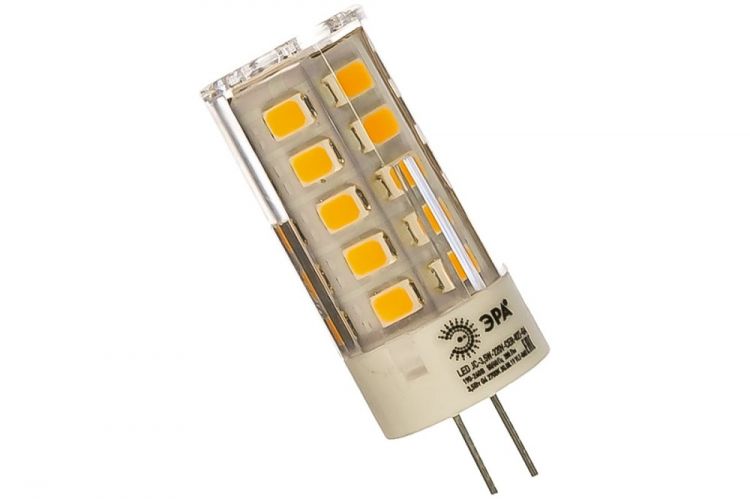 Лампа светодиодная ЭРА Б0027855 LED JC-3,5W-220V-CER-827-G4 (диод, капсула, 3,5Вт, тепл, G4)